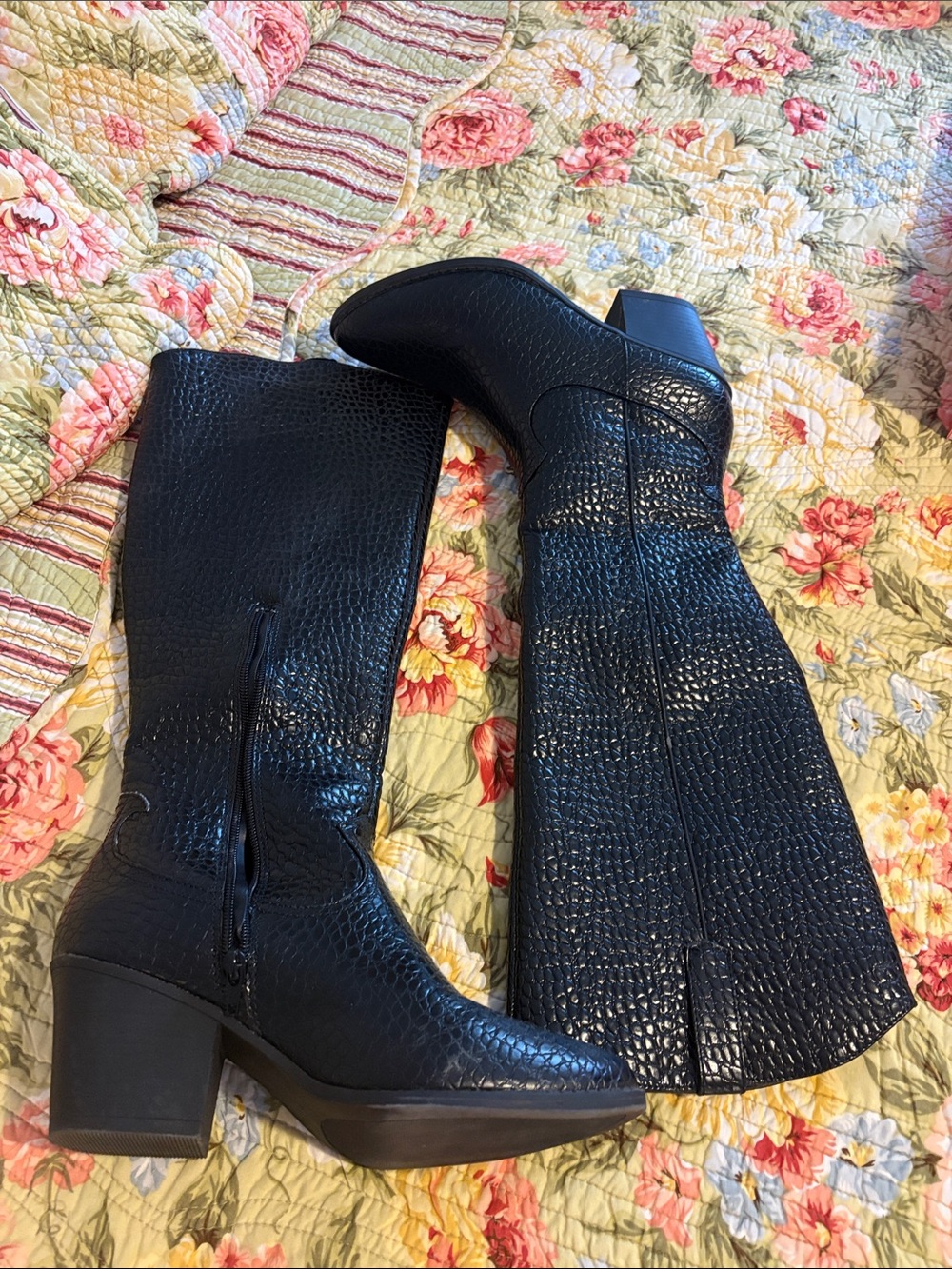 Black western Mid-Calf Women's Boots